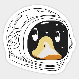 duck astronaut Sticker